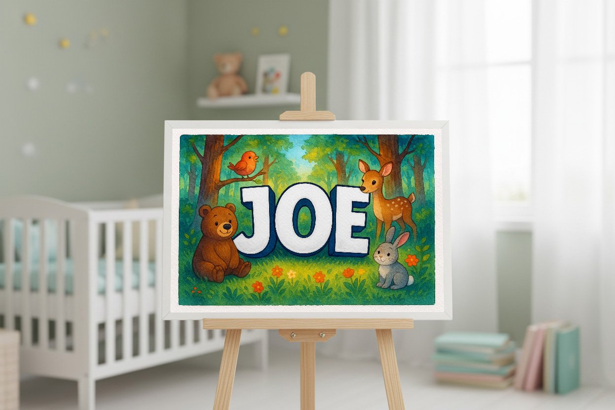 Personalized name art for Joe