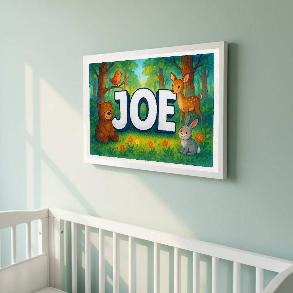 Personalized name art for Joe
