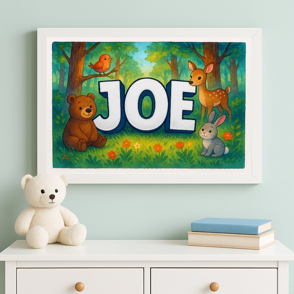 Personalized name art for Joe