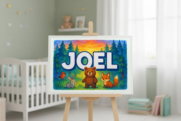 Joel’s Personalized Forest Friends Art
