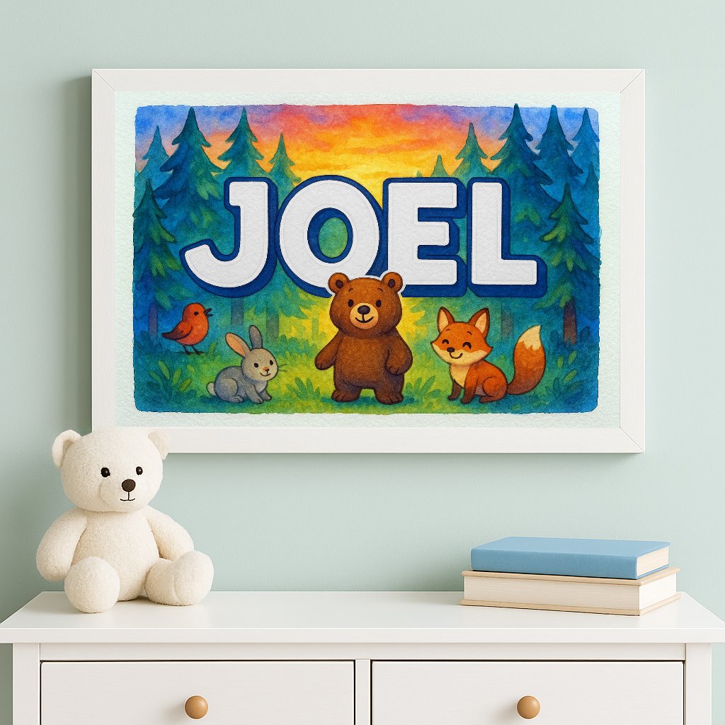 Personalized name art for Joel