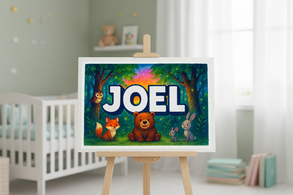 Joel’s Personalized Forest Friends Art
