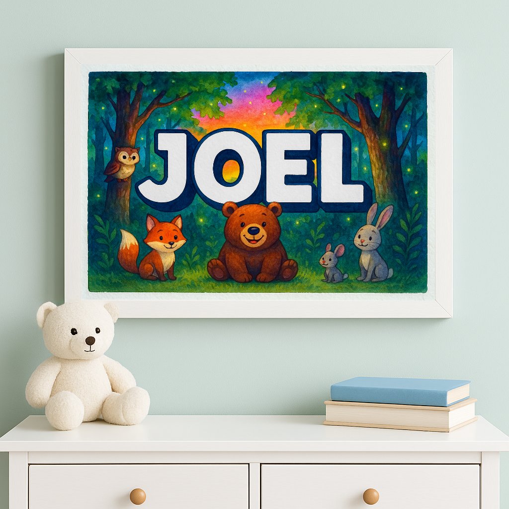 Personalized name art for Joel