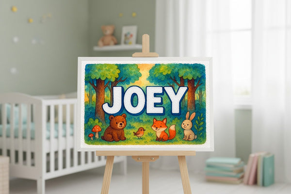 Joey’s Personalized Forest Friends Art