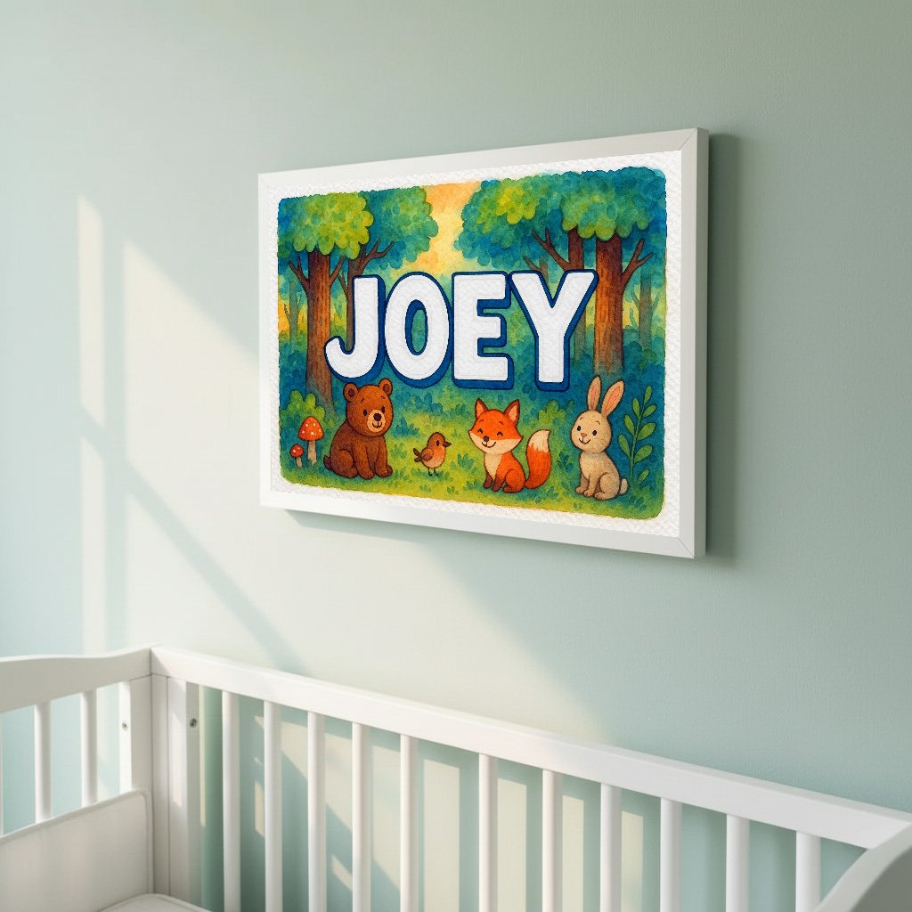 Personalized name art for Joey