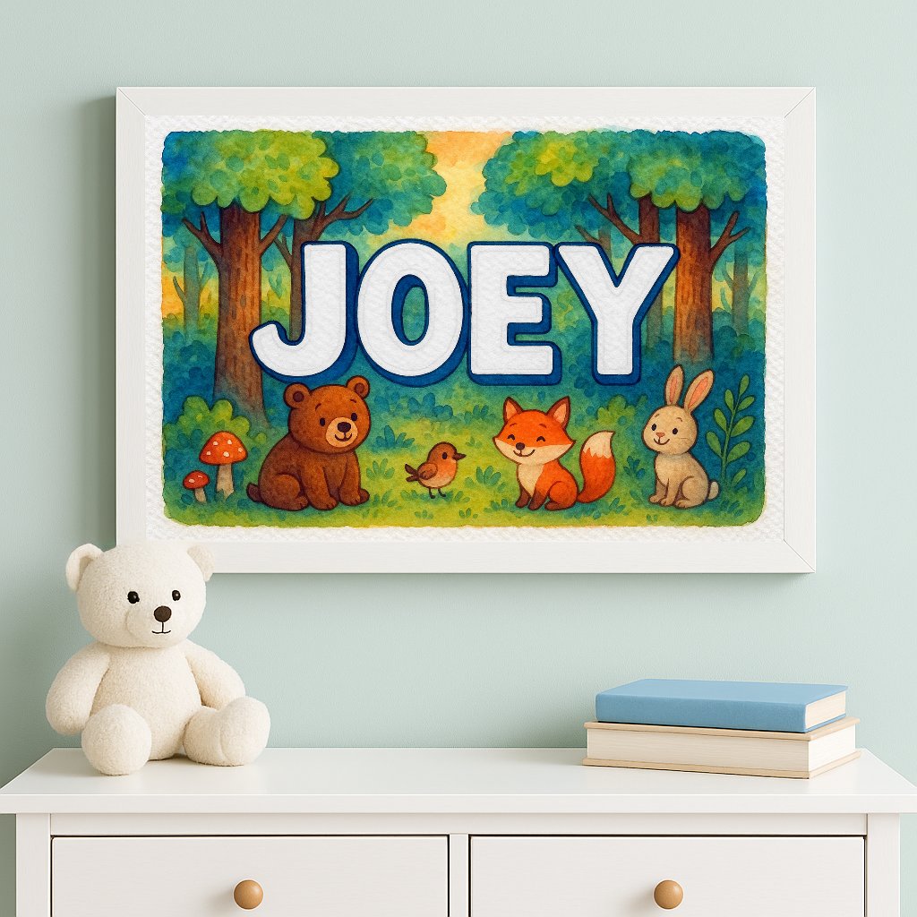 Personalized name art for Joey
