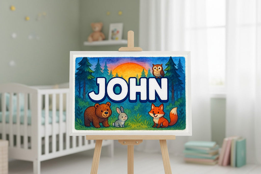 Personalized name art for John