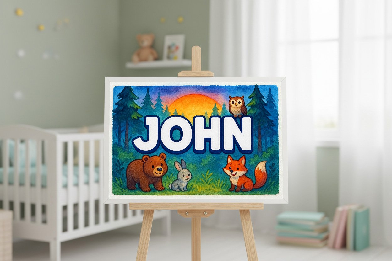Personalized name art for John
