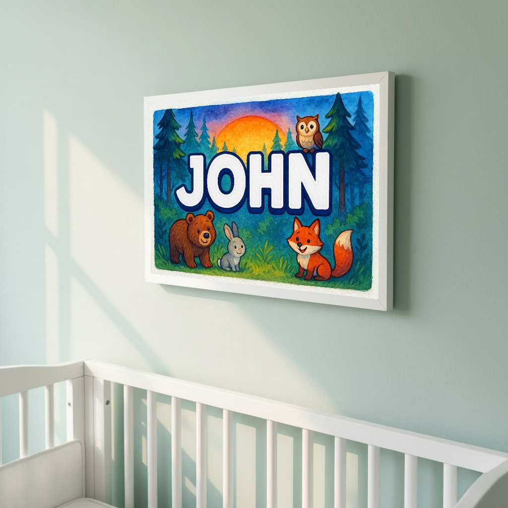Personalized name art for John