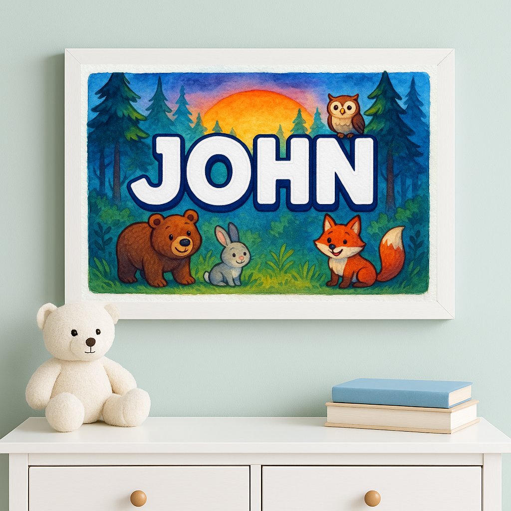 Personalized name art for John