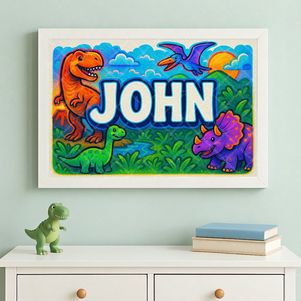 Personalized name art for John