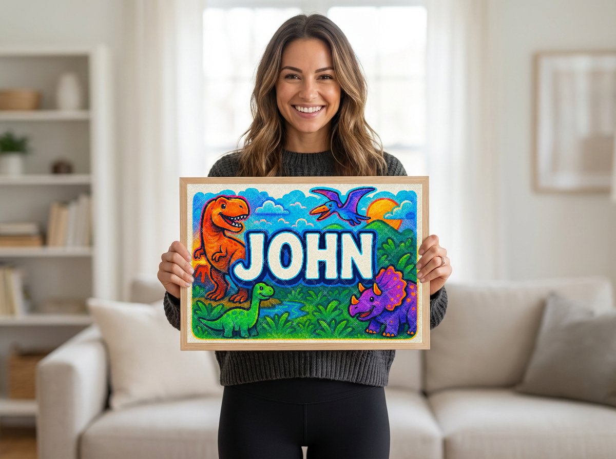 Personalized name art for John