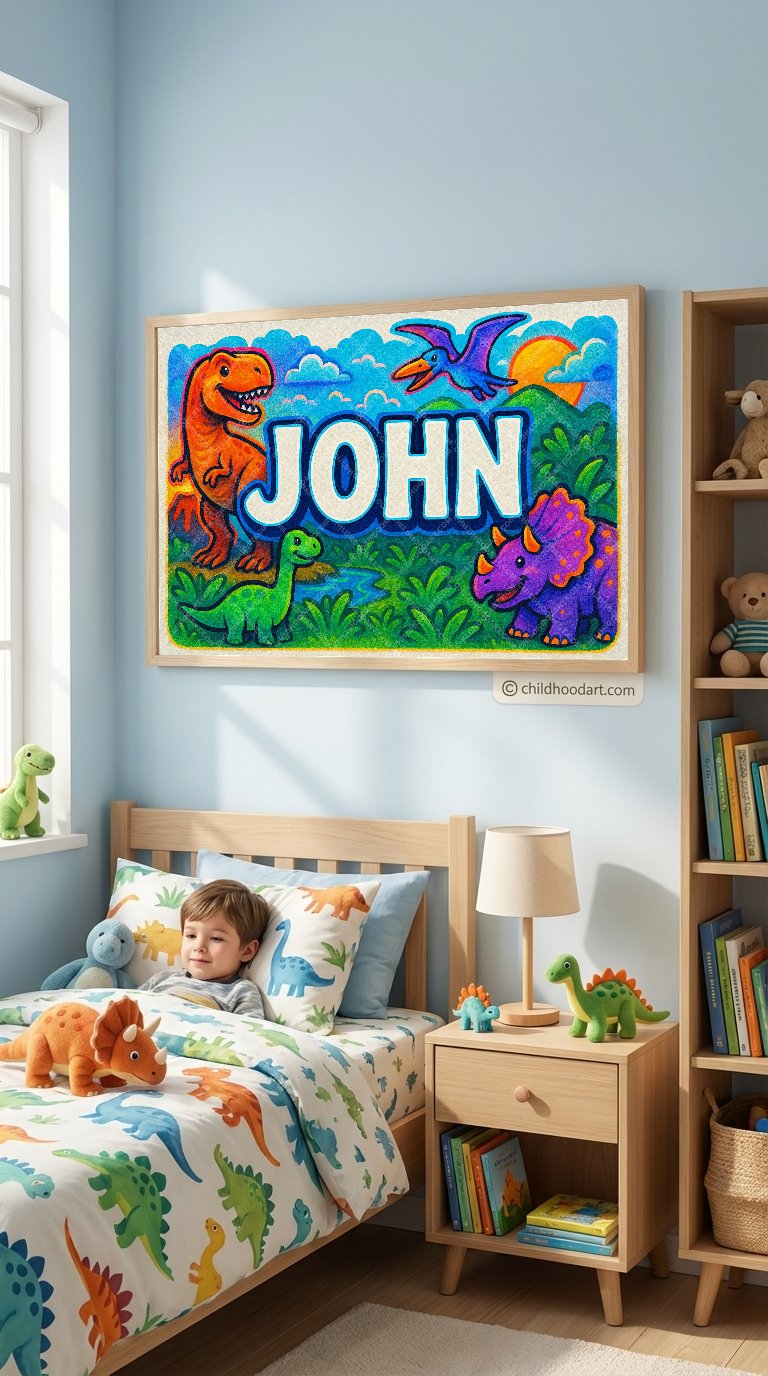 Personalized name art for John