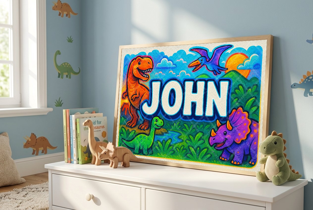 Personalized name art for John