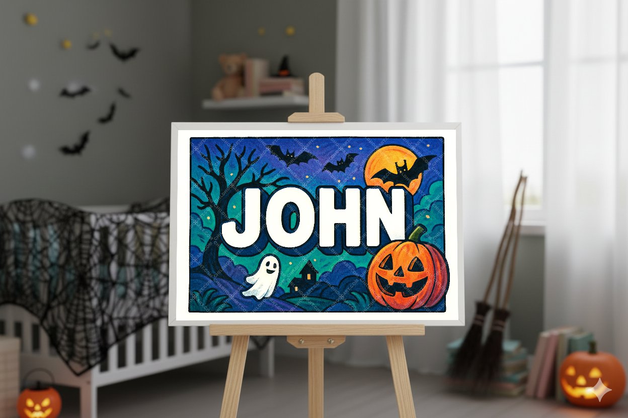 Personalized name art for John