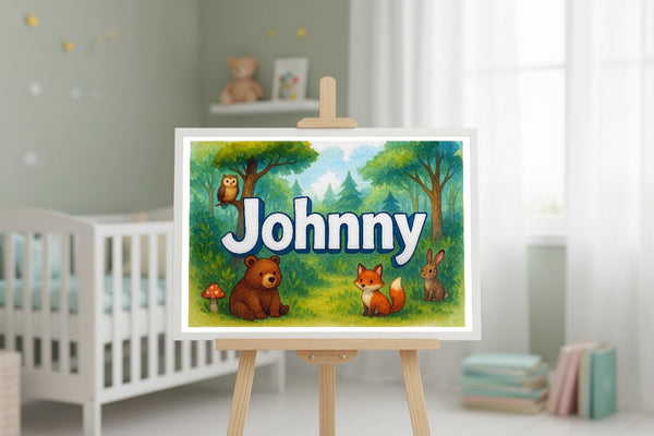 Johnny’s Personalized Forest Friends Art