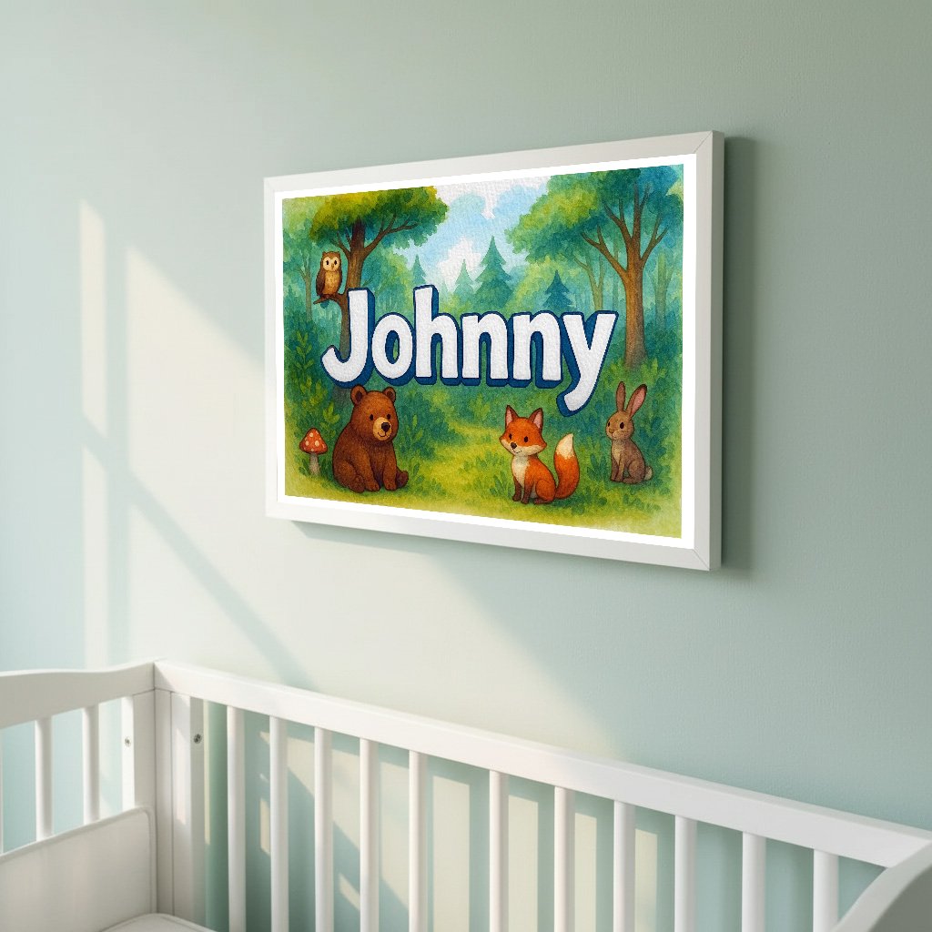 Personalized name art for Johnny