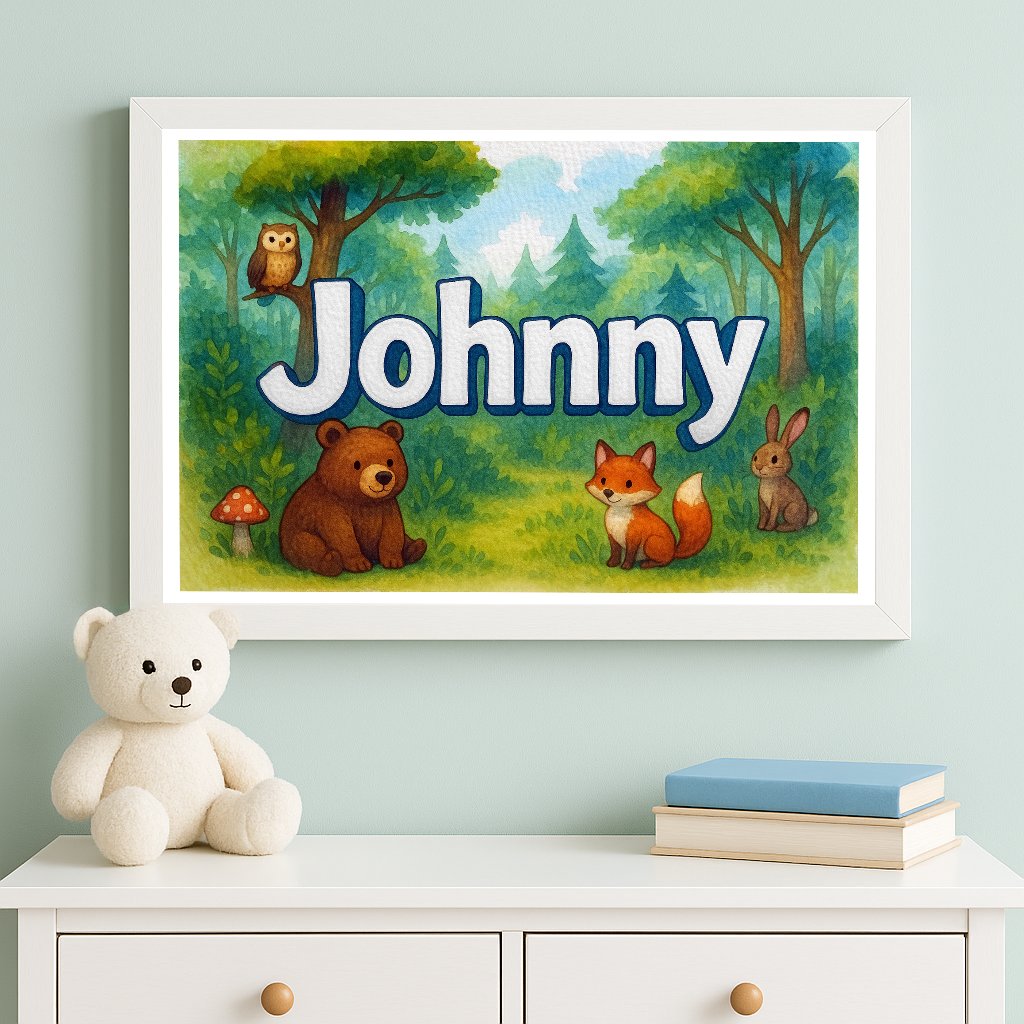 Personalized name art for Johnny