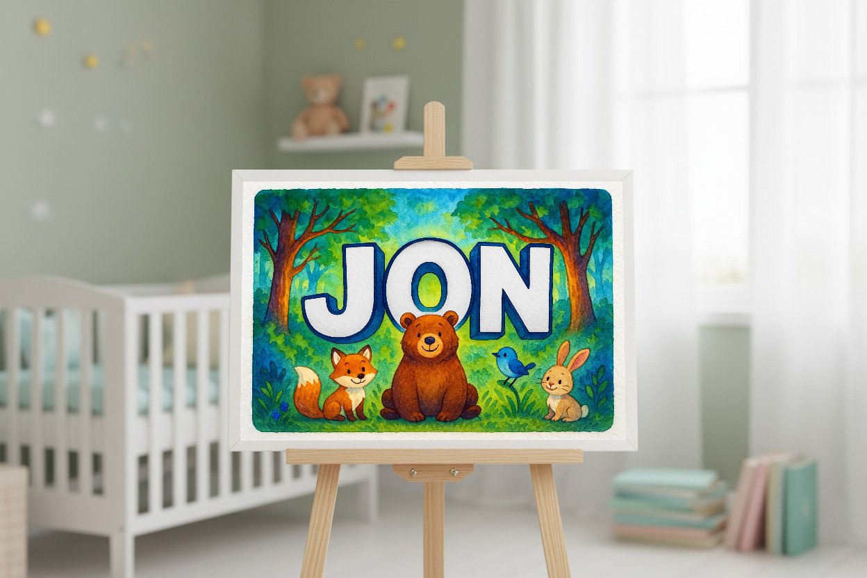 Personalized name art for Jon