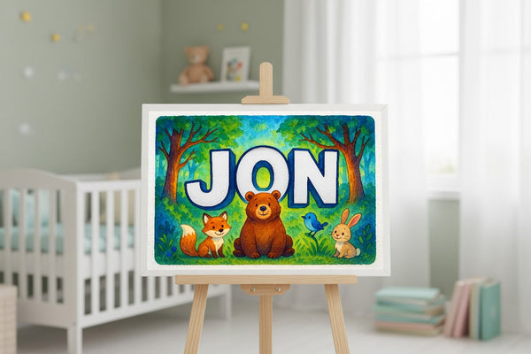 Jon’s Personalized Forest Friends Art
