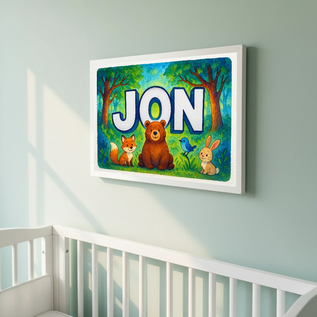 Personalized name art for Jon