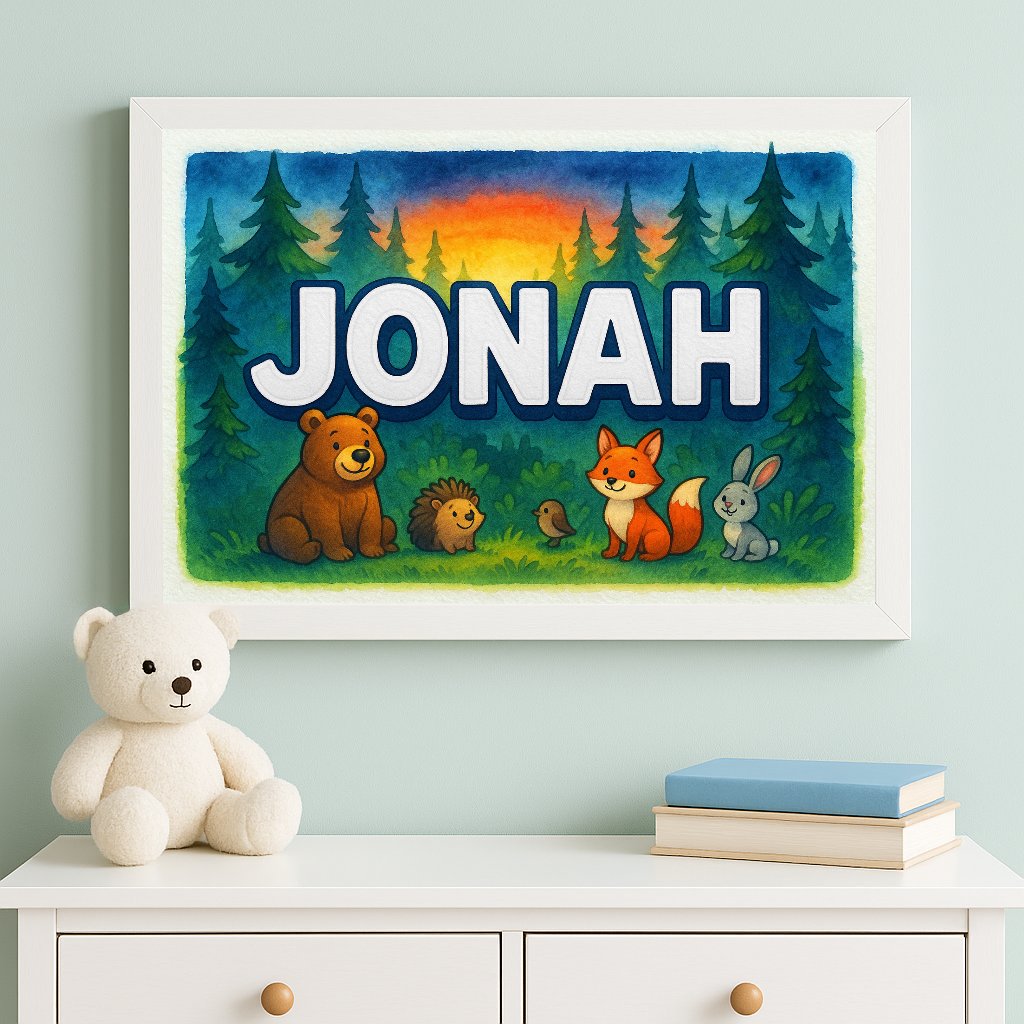 Personalized name art for Jonah