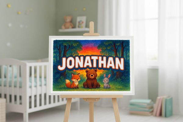 Jonathan’s Personalized Forest Friends Art