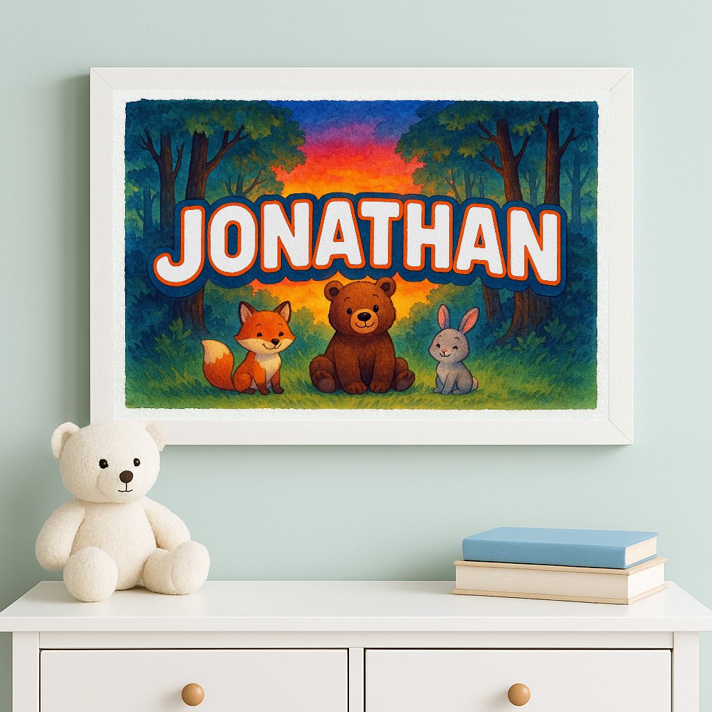 Personalized name art for Jonathan