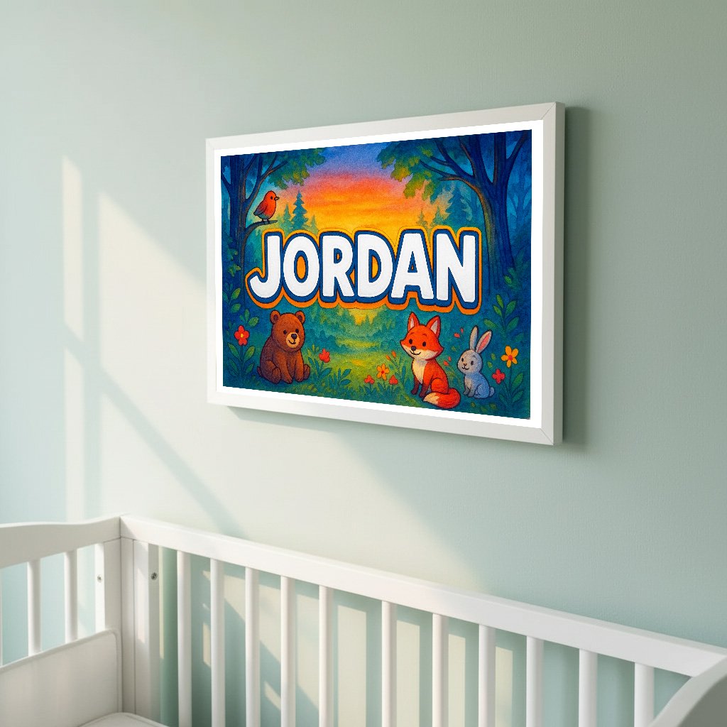 Personalized name art for Jordan