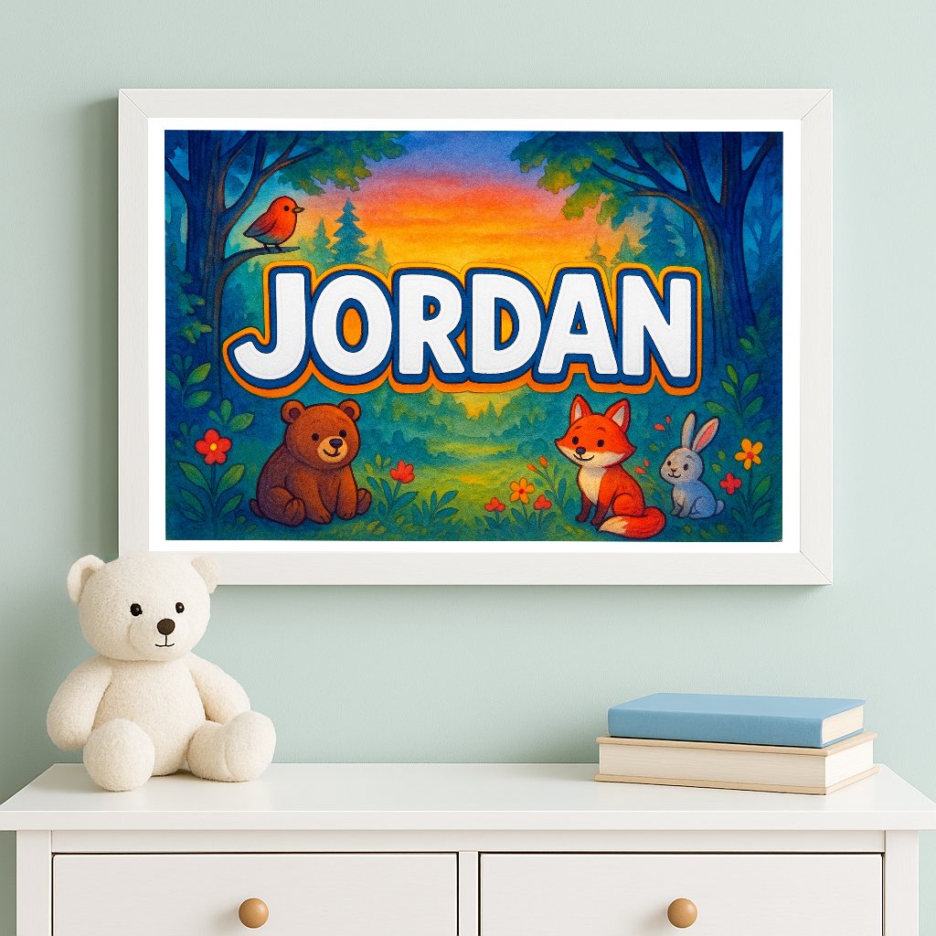 Personalized name art for Jordan