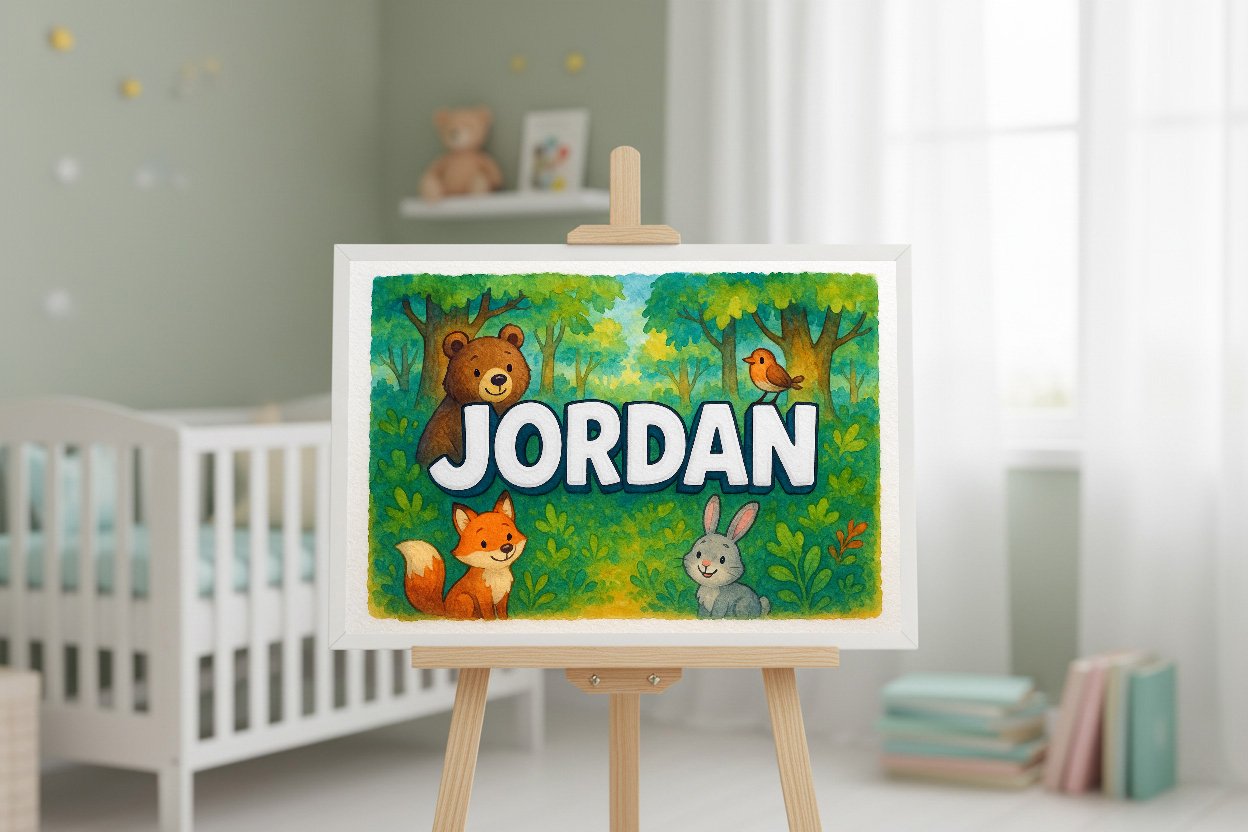 Personalized name art for Jordan