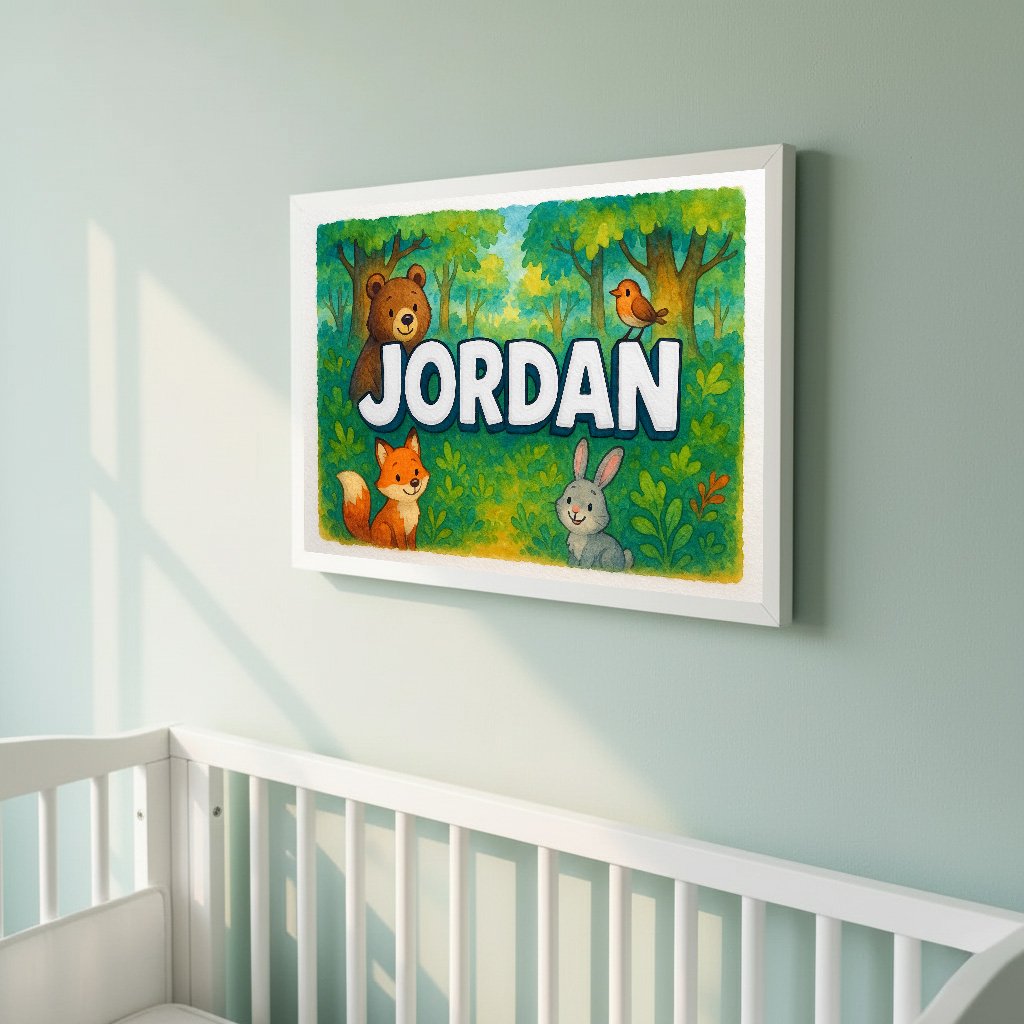 Personalized name art for Jordan