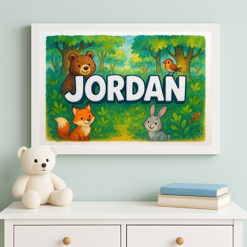 Personalized name art for Jordan