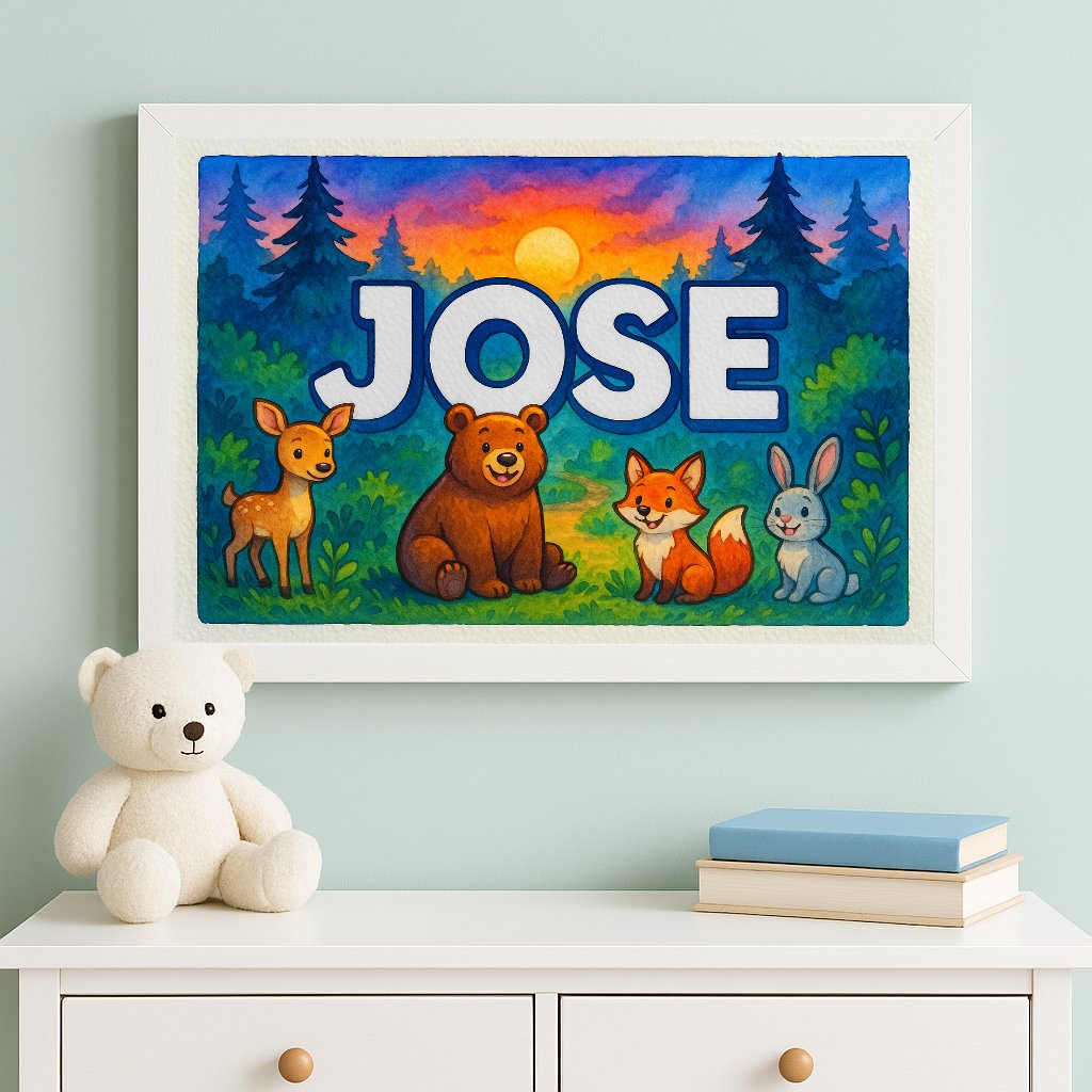 Personalized name art for Jose