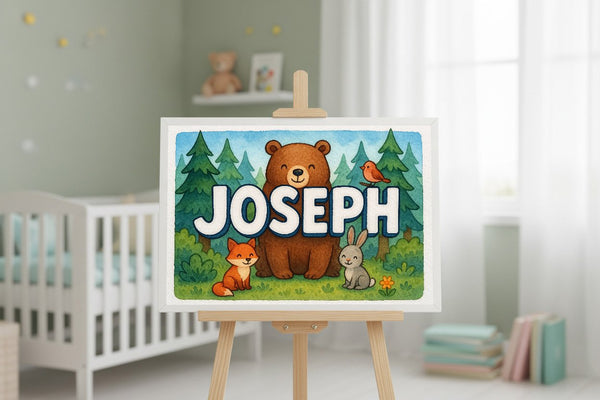Joseph’s Personalized Forest Friends Art