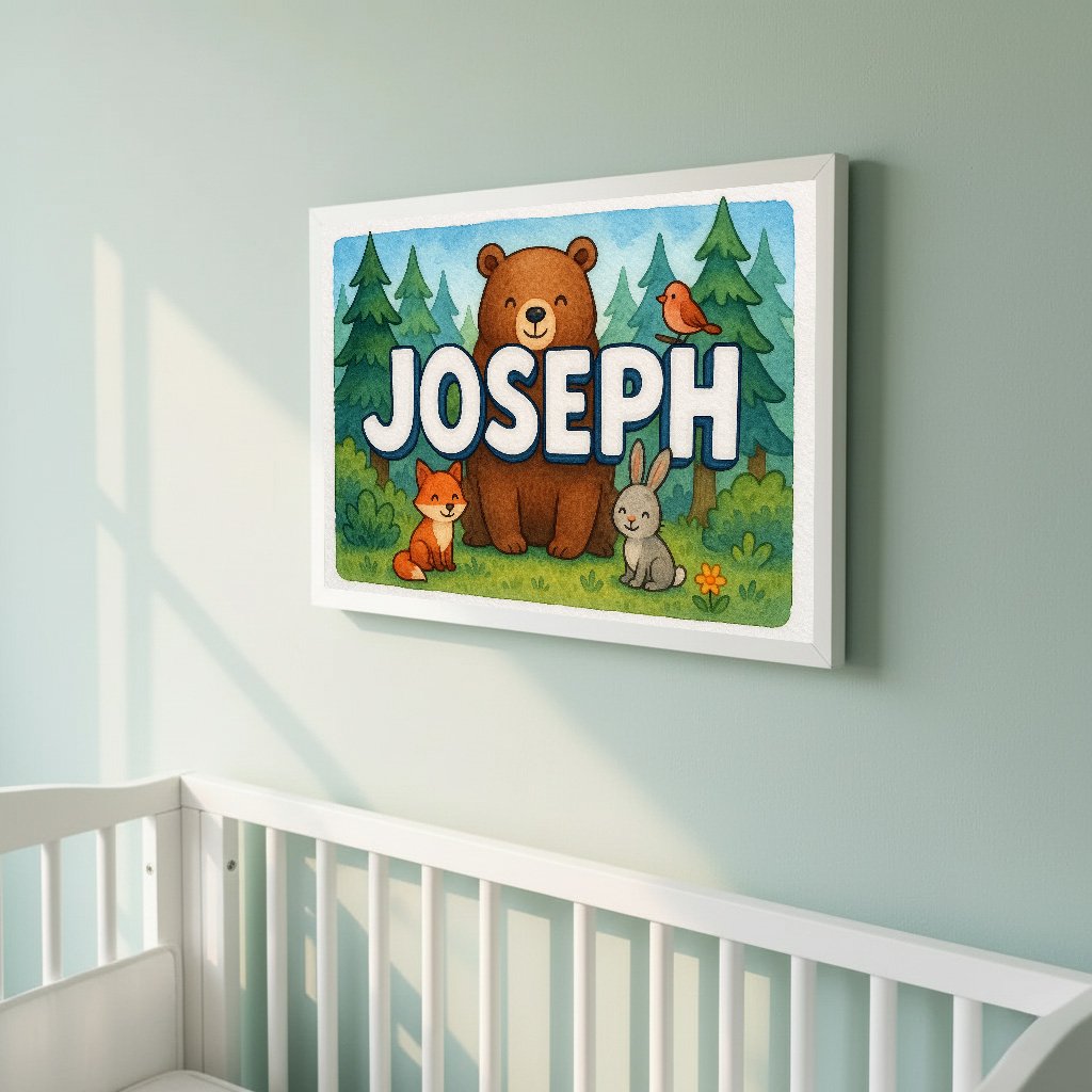 Personalized name art for Joseph