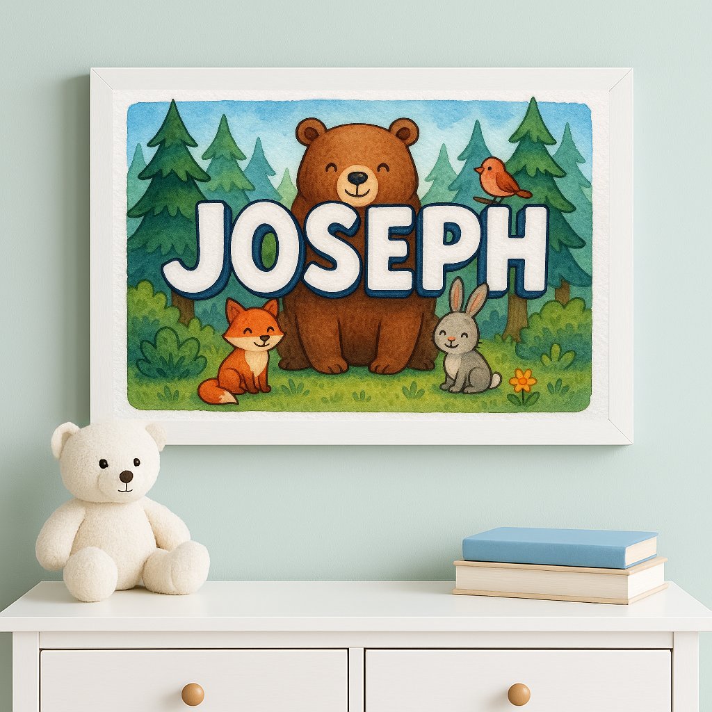 Personalized name art for Joseph