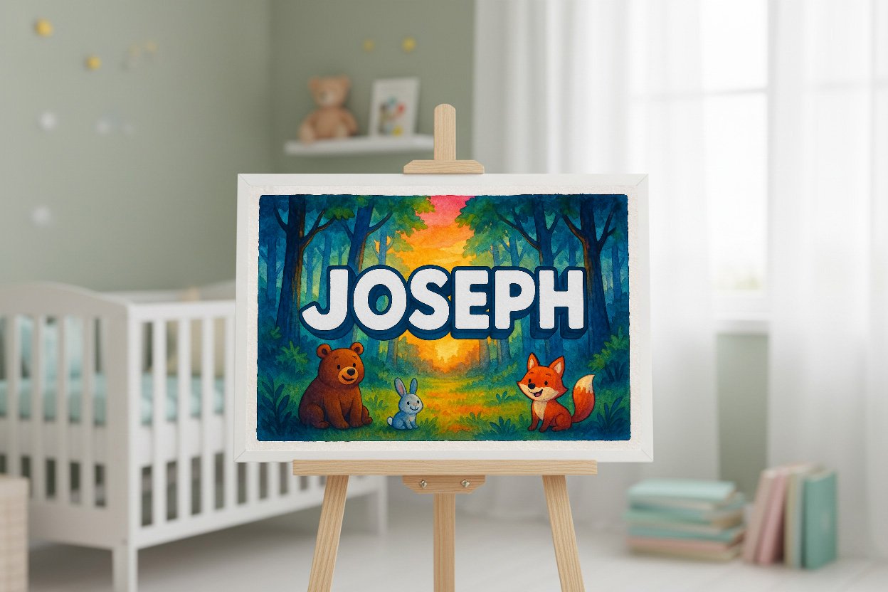 Personalized name art for Joseph