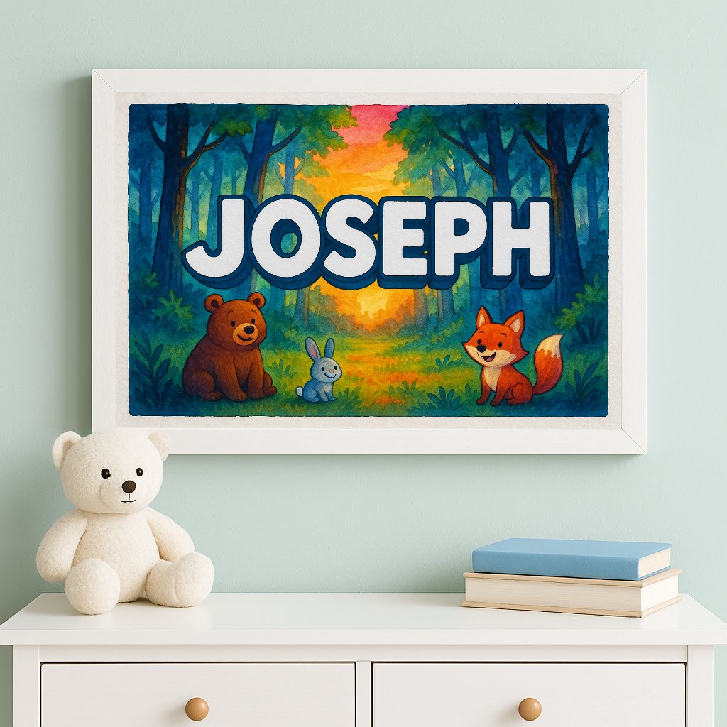 Personalized name art for Joseph