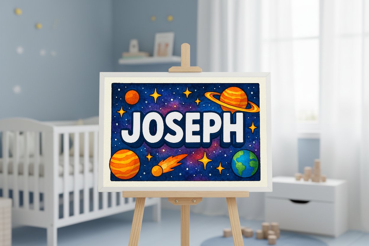 Personalized name art for Joseph