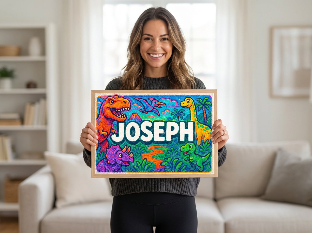 Personalized name art for Joseph