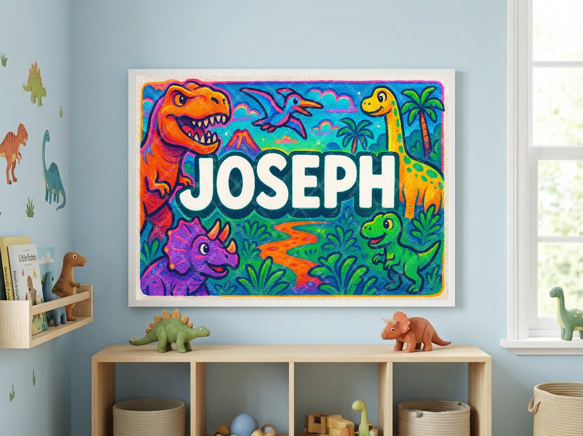 Personalized name art for Joseph