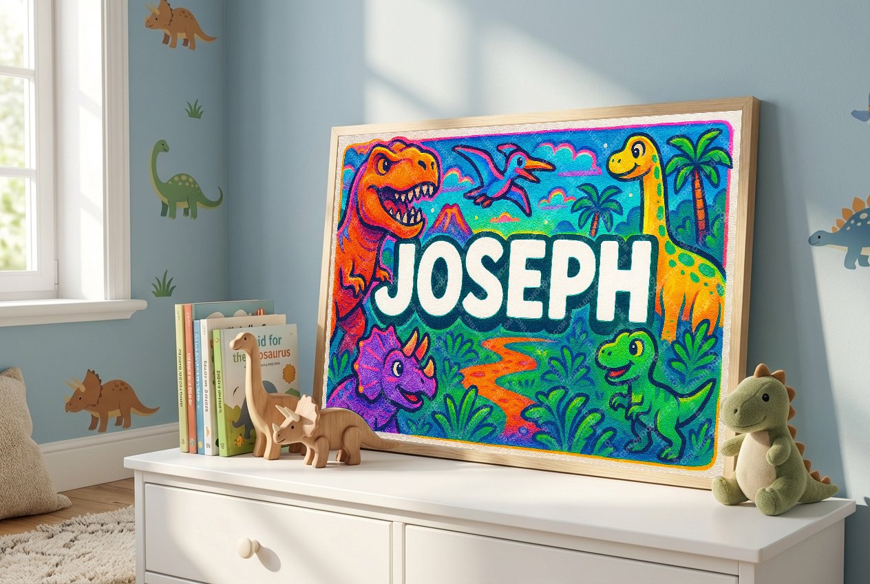 Personalized name art for Joseph
