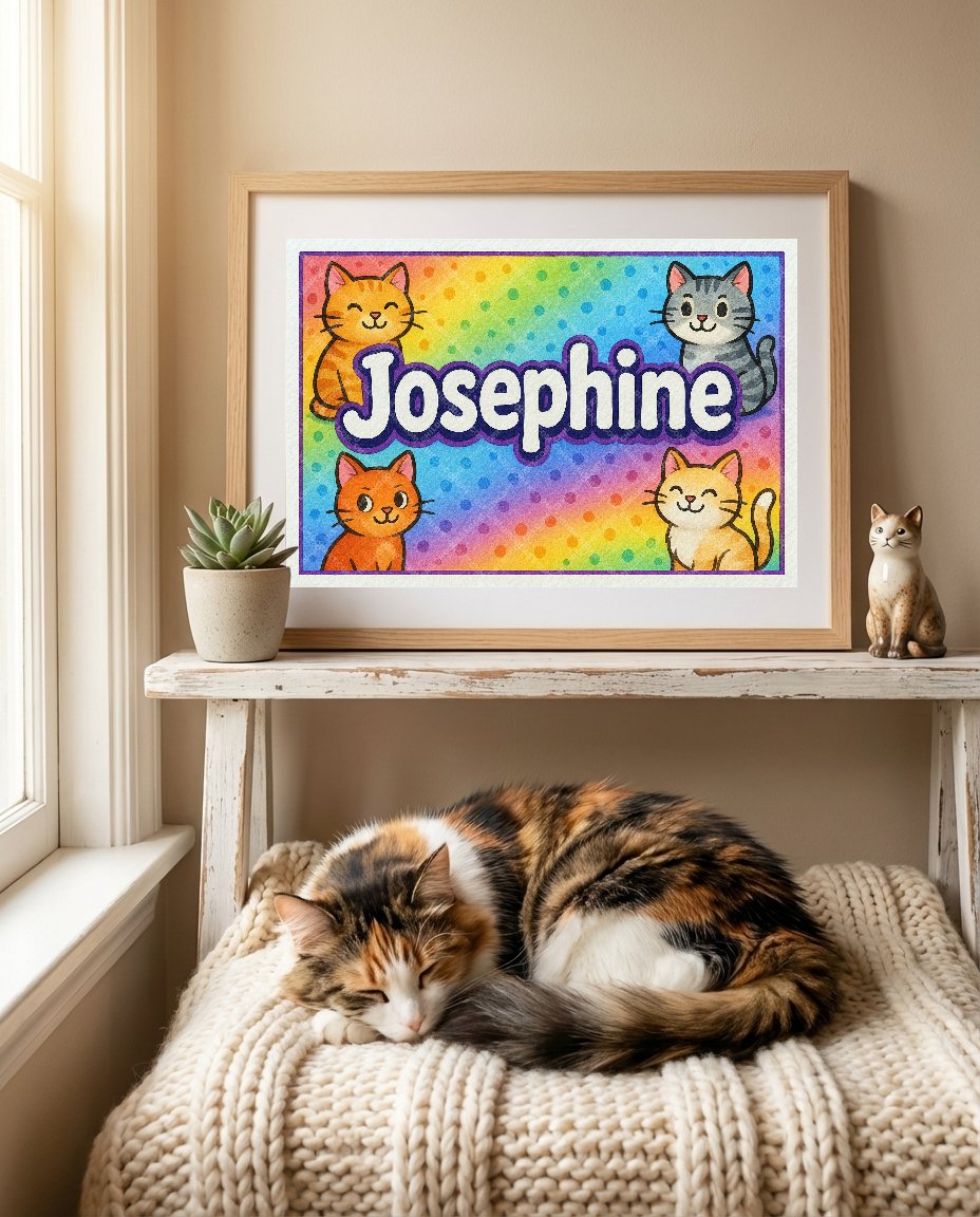 Personalized name art for Josephine