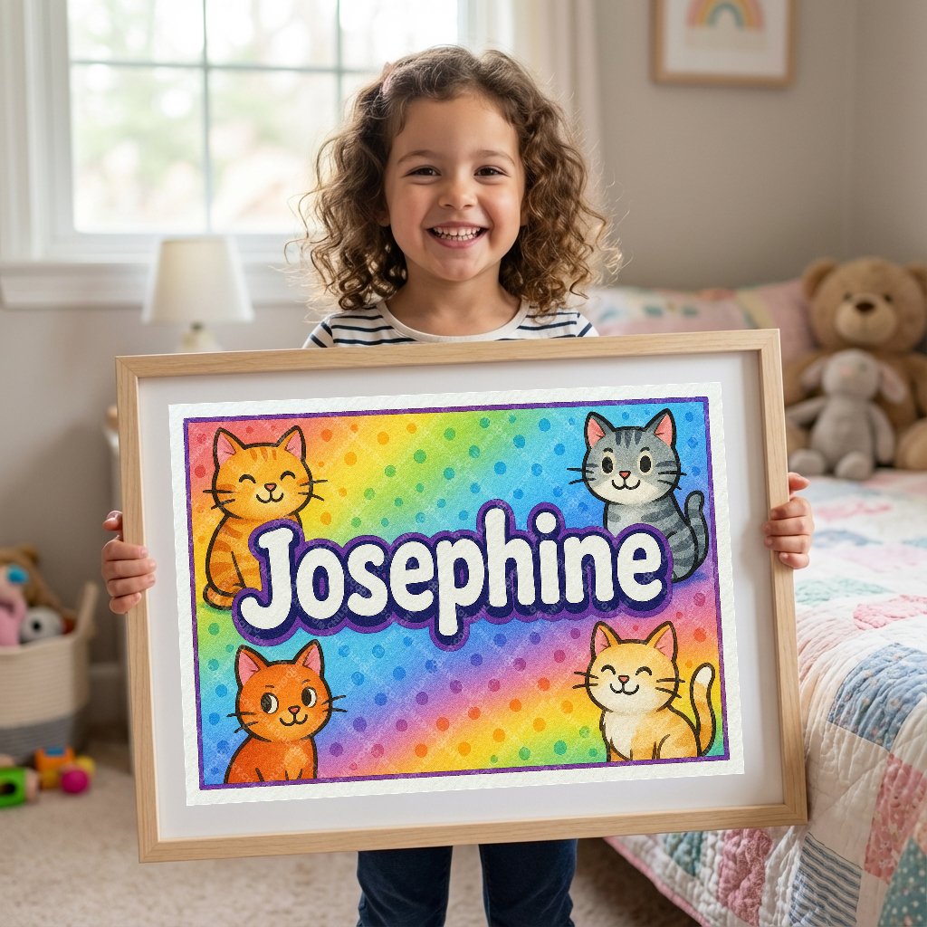 Personalized name art for Josephine