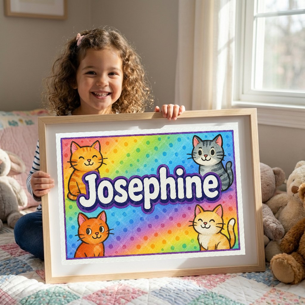 Personalized name art for Josephine