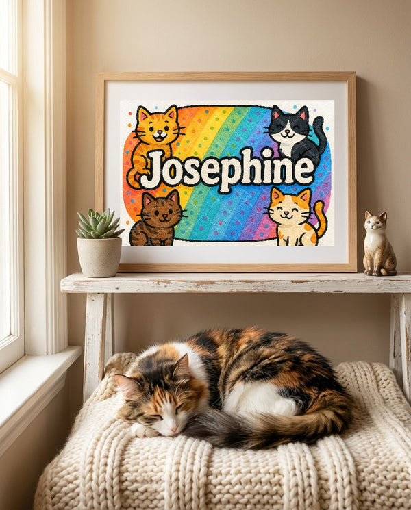 Josephine Colorful Cats Art