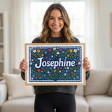 Calm personalized name art for Josephine