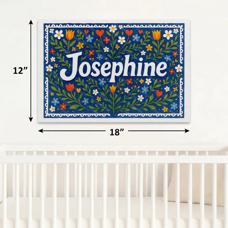 Calm personalized name art for Josephine