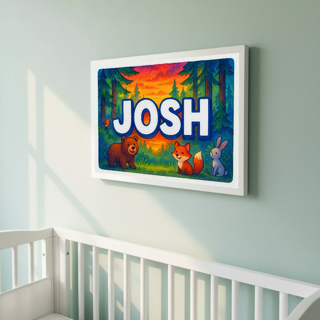 Personalized name art for Josh